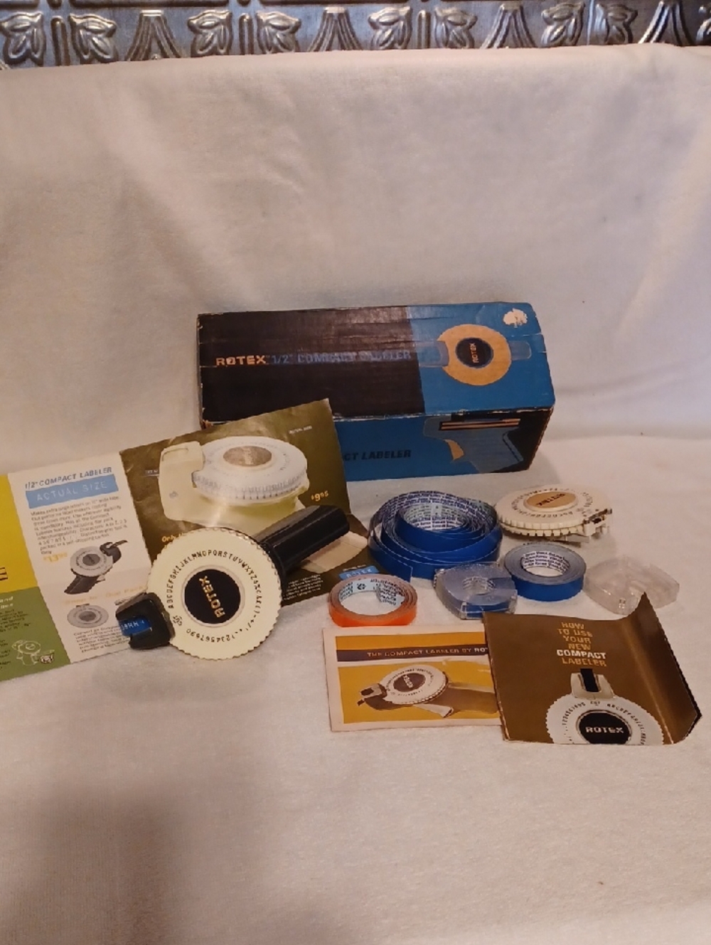 Vintage Rotex 1/2 Inch Compact Labeler With Instructions And Tape